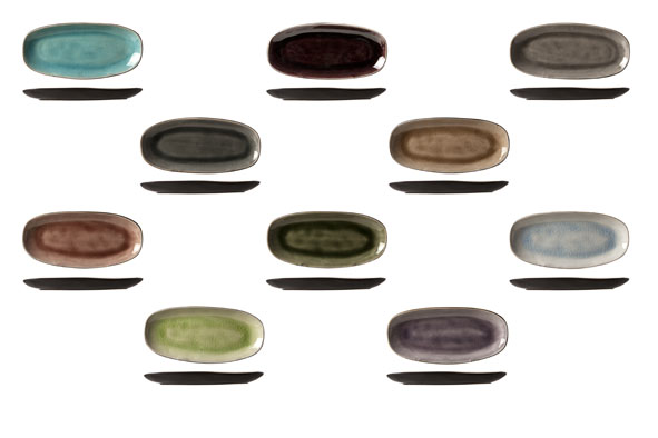 Streetfood Festival assiette ovale 22,5x10,5cm - 10 pcs ass